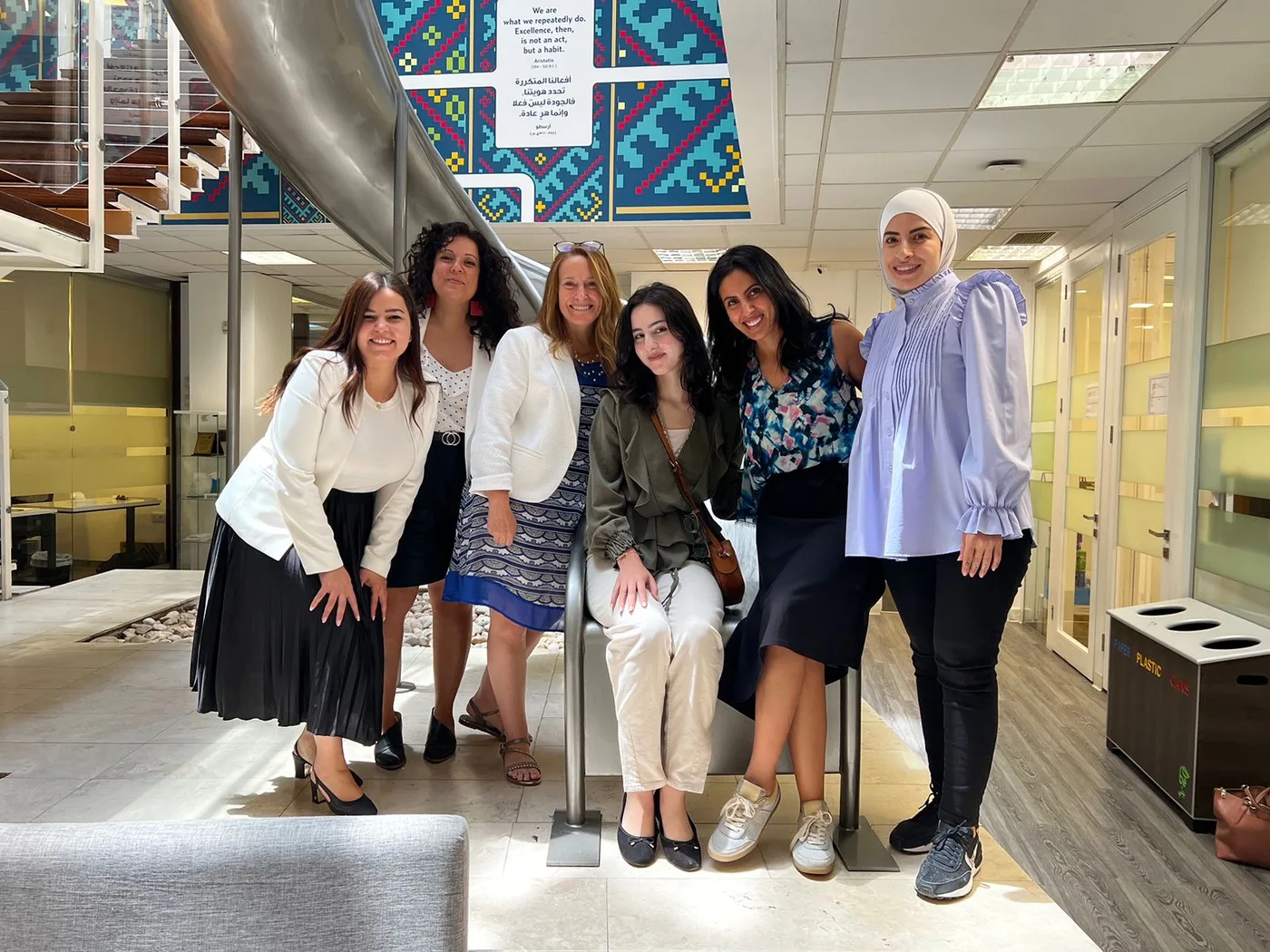 Duna Al-Sabbagh with colleagues